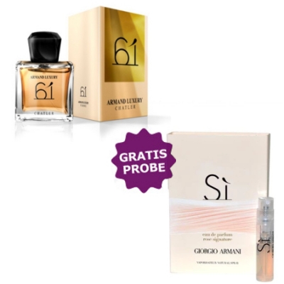 Chatler Armand Luxury 61 - Eau de Parfum 100 ml, Probe Giorgio Armani Si