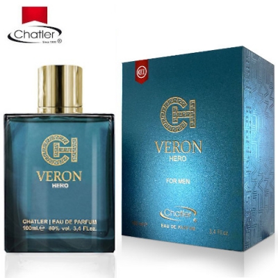 Chatler Veron Hero - Eau de Parfum 100 ml, Probe Versace Eros Pour Homme