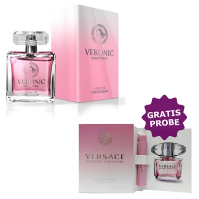 Chatler Veronic Bright Pink - Eau de Parfum 100 ml, Probe Versace Bright Crystal