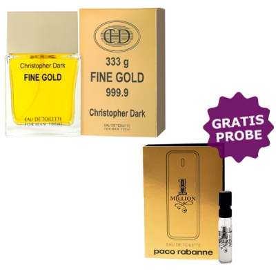 Christopher Dark Fine Gold - Eau de Parfum 100 ml, Probe Paco Rabanne 1 Million