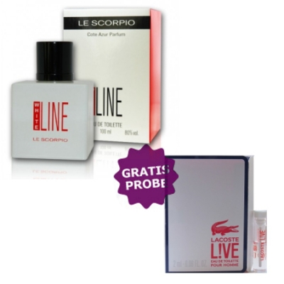 Cote Azur Le Scorpio White Line - Eau de Parfum 100 ml, Probe Lacoste Live