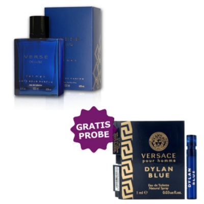 Cote Azur Verse De Luxe Men - Eau de Parfum 100 ml, Probe Versace Dylan Blue Homme