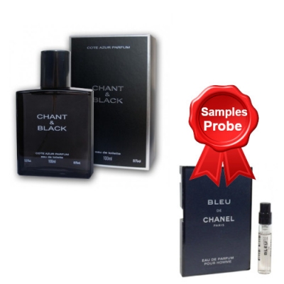 Cote Azur Chant & Black Men - Eau de Parfum 100 ml, Probe Chanel Bleu de Chanel