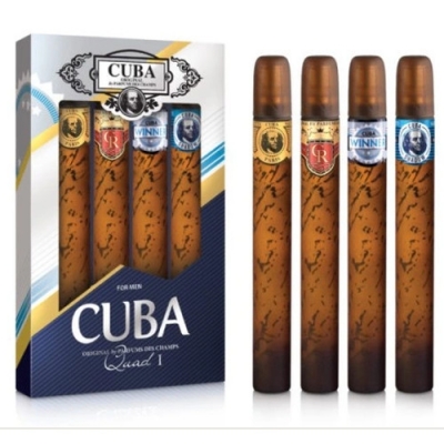 Cuba Quad Men - Gold, Royal, Shadow, Winner - Set fur Herren 4 x 35 ml