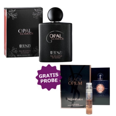 JFenzi Opal Glamour - Eau de Parfum 100 ml, Probe Yves Saint Laurent Opium Black