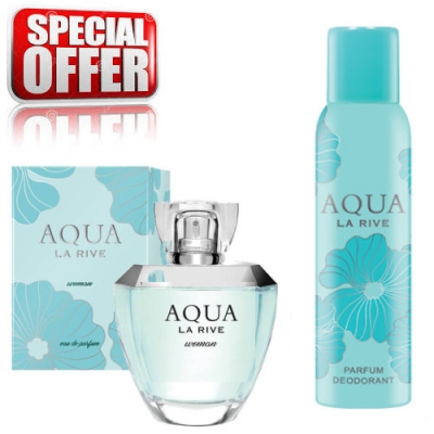 La Rive Aqua Woman - Aktions-Set, Eau de Parfum, Deodorant
