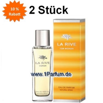 La Rive For Woman - Eau de Parfum fur Damen 90 ml, 2 Stuck