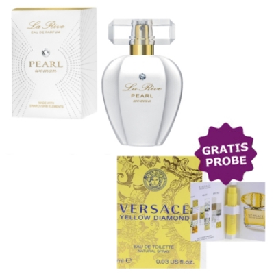 La Rive Pearl - Eau de Parfum 75 ml, Probe Versace Yellow Diamond