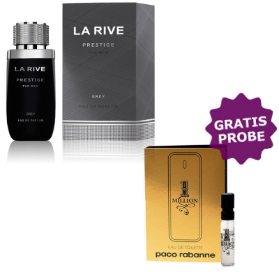 La Rive Prestige Grey The Man - Eau de Toilette 75 ml, Probe Paco Rabanne 1 Million