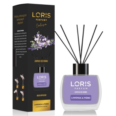 Loris Lavender & Musk, Raumduft, Aroma Diffusor mit Stabchen - 120 ml