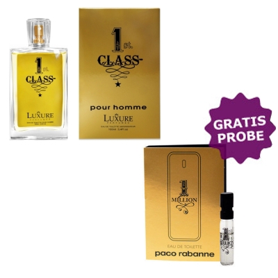 Luxure 1st. Class Men - Eau de Parfum 100 ml, Probe Paco Rabanne 1 Million