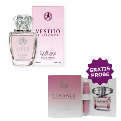 Luxure Vestito Brillar Cristal - Eau de Parfum 100 ml, Probe Versace Bright Crystal