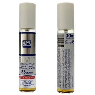 Nano Silver Coloid 35 ppm - Antibakterielles alkoholfreies Desinfektionsspray - 30 ml