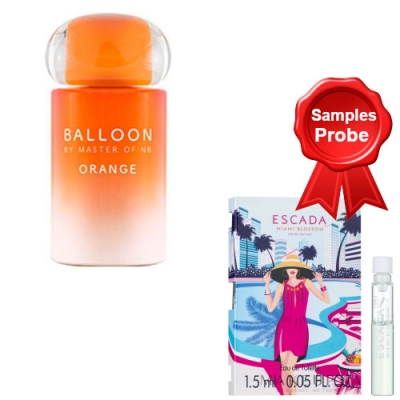 New Brand Master NB Balloon Orange - Eau de Parfum 100 ml, Probe Escada Miami Blossom