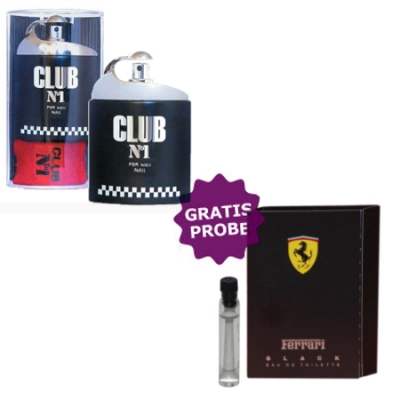 New Brand CLUB No.1 Men - Eau de Parfum 100 ml, Probe Ferrari Black