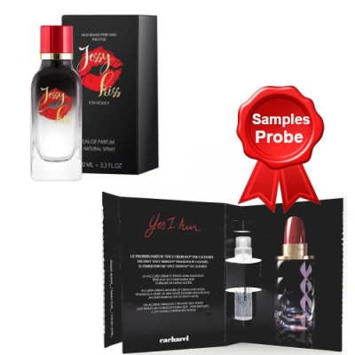 New Brand Jessy Kiss - Eau de Parfum 100 ml, Probe Cacharel Yes I Am