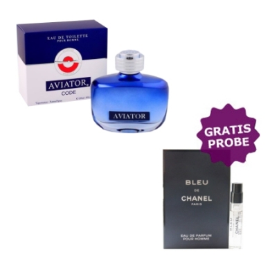 Paris Bleu Aviator Code - Eau de Parfum 100 ml, Probe Chanel Bleu de Chanel