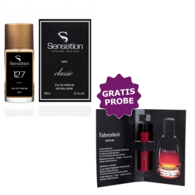 Sensation No.127 - Eau de Parfum fur Herren 36 ml, Probe Christian Dior Fahrenheit