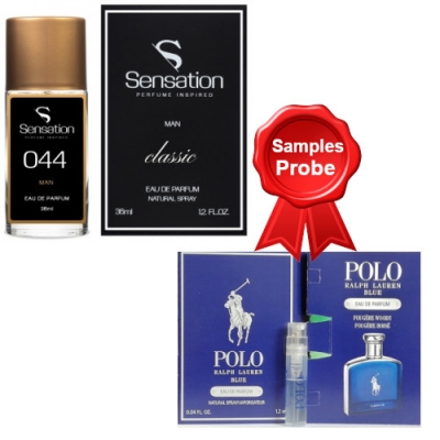 Sensation No.044 - Eau de Parfum fur Herren 36 ml, Probe Ralph Lauren Polo Blue