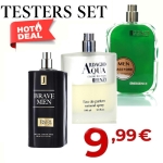 JFenzi Tester Set: Brave, Lasstore Enessence, Ardagio Aqua Classic - Aktionsangebot Herrenndüfte Tester – 3x ca. 50 ml