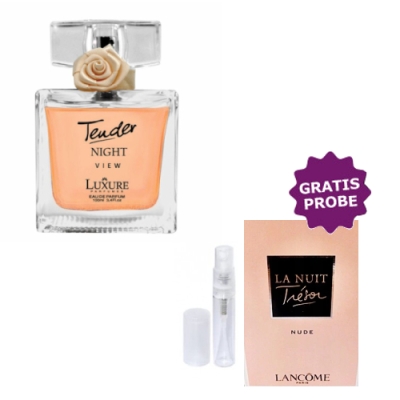 Luxure Tender Night View - Eau de Parfum 100 ml, Probe Lancome Tresor La Nuit Nude