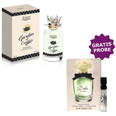Lamis Garden Of Creation - Eau de Parfum fur Damen 95 ml, Probe Dolce Gabbana Dolce