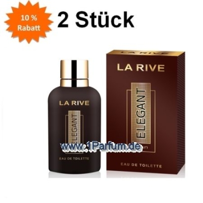 La Rive Elegant - Eau de Toilette fur Herren 90 ml, 2 Stuck