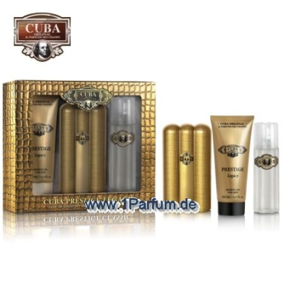Cuba Prestige Legacy - Set fur Herren, Eau de Toilette, Aftershave, Duschgel