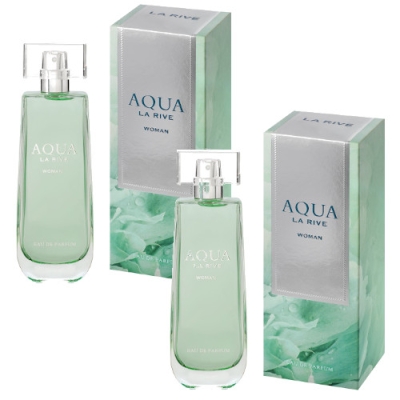 La Rive Aqua Woman - Eau de Parfum fur Damen 90 ml, 2 Stuck