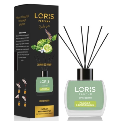 Loris Patchouli & Bergamotte - Raumduft, Aroma Diffusor mit Stabchen 120 ml