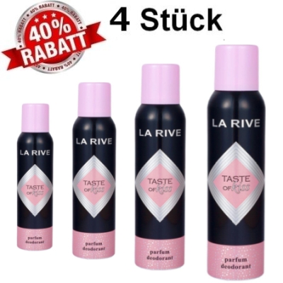 La Rive Taste of Kiss - deodorant fur Damen 150 ml, 4 Stuck