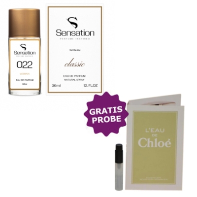 Sensation No.022 - Eau de Parfum fur Damen 36 ml, Probe Chloe L'Eau de Chloe