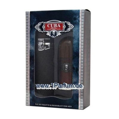 Cuba Black Men - Set fur Herren, Eau de Toilette, Deodorant Roll-On