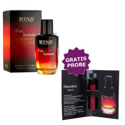 JFenzi Fire Homme - Eau de Parfum 100 ml, Probe Christian Dior Fahrenheit