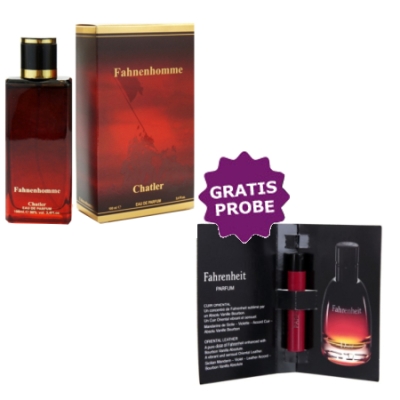 Chatler Fahnenhomme - Eau de Parfum 100 ml, Probe Christian Dior Fahrenheit