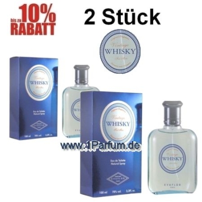 Evaflor Whisky Vintage - Eau de Toilette fur Herren 100 ml, 2 Stuck
