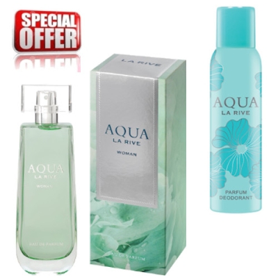 La Rive Aqua Woman - Aktions-Set, Eau de Parfum, Deodorant