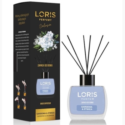 Loris Gardenie & Harz - Raumduft, Aroma Diffusor mit Stabchen 120 ml