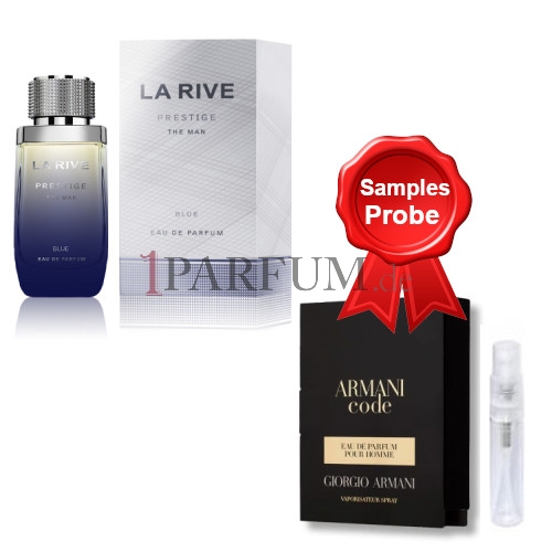 La Rive Prestige Blue The Man 75 ml Probe Armani Code Men 1Parfum